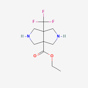 Rac-ethyl(3as,6as)-6a-(trifluoromethyl)-octahydropyrrolo[3,4-c]pyrrole-3a-carboxylate