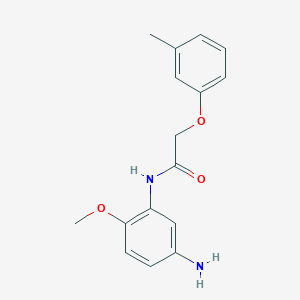 molecular formula C16H18N2O3 B1355916 N-(5-Amino-2-methoxyphenyl)-2-(3-methylphenoxy)-acetamide CAS No. 953728-83-1