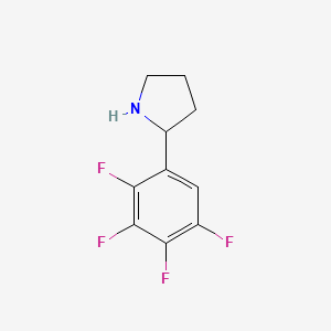 molecular formula C10H9F4N B13559160 2-(2,3,4,5-Tetrafluorophenyl)pyrrolidine 