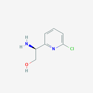 molecular formula C7H9ClN2O B13559175 (S)-2-Amino-2-(6-chloropyridin-2-yl)ethan-1-ol 