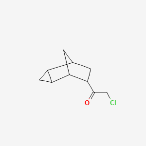 molecular formula C10H13ClO B13559183 2-chloro-1-{tricyclo[3.2.1.0,2,4]octan-6-yl}ethan-1-one,Mixtureofdiastereomers 