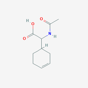 molecular formula C10H15NO3 B13559186 2-Acetamido-2-(cyclohex-3-en-1-yl)acetic acid 