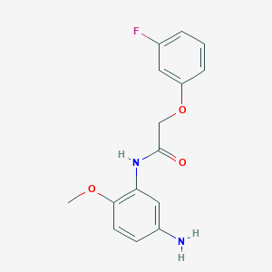 molecular formula C15H15FN2O3 B1355922 N-(5-amino-2-methoxyphenyl)-2-(3-fluorophenoxy)acetamide CAS No. 953896-36-1