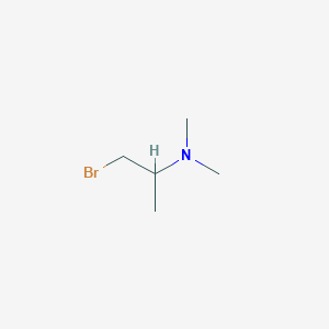 molecular formula C5H12BrN B13559225 (1-Bromopropan-2-yl)dimethylamine 