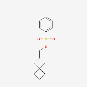 molecular formula C15H20O3S B13559232 Spiro[3.3]heptane-2-methanol, 2-(4-methylbenzenesulfonate) 