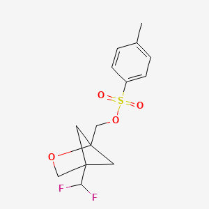 molecular formula C14H16F2O4S B13559239 (4-(Difluoromethyl)-2-oxabicyclo[2.1.1]hexan-1-yl)methyl 4-methylbenzenesulfonate 