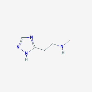 molecular formula C5H10N4 B13559246 n-Methyl-2-(1h-1,2,4-triazol-3-yl)ethan-1-amine CAS No. 34392-55-7