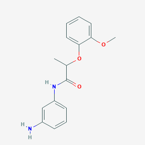 molecular formula C16H18N2O3 B1355925 N-(3-氨基苯基)-2-(2-甲氧基苯氧基)丙酰胺 CAS No. 954252-67-6
