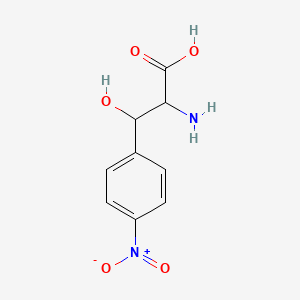 molecular formula C9H10N2O5 B13559280 2-amino-3-hydroxy-3-(4-nitrophenyl)propanoic Acid CAS No. 10098-38-1