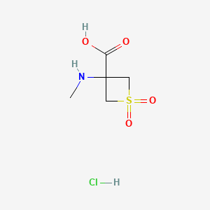 3-(Methylamino)-1,1-dioxo-1lambda6-thietane-3-carboxylicacidhydrochloride