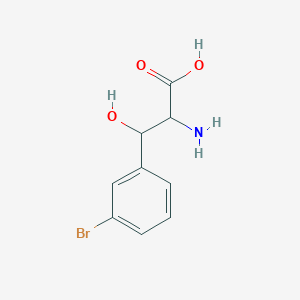 molecular formula C9H10BrNO3 B13559307 2-Amino-3-(3-bromophenyl)-3-hydroxypropanoic acid 