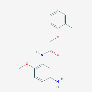 molecular formula C16H18N2O3 B1355932 N-(5-氨基-2-甲氧基苯基)-2-(2-甲基苯氧基)-乙酰胺 CAS No. 954253-62-4