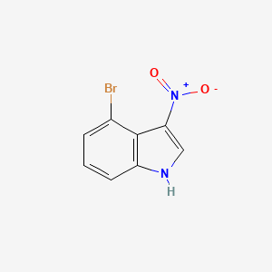 molecular formula C8H5BrN2O2 B13559375 4-bromo-3-nitro-1H-indole 