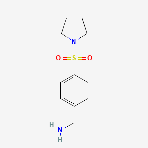 molecular formula C11H16N2O2S B1355938 4-(吡咯烷-1-磺酰基)-苄胺 CAS No. 784997-49-5