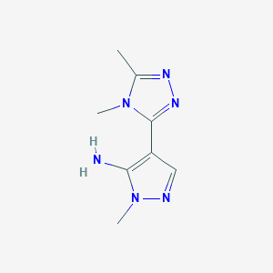 4-(4,5-Dimethyl-4h-1,2,4-triazol-3-yl)-1-methyl-1h-pyrazol-5-amine