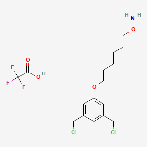 O-{6-[3,5-bis(chloromethyl)phenoxy]hexyl}hydroxylamine TFA salt