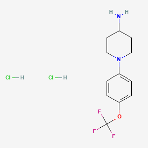 molecular formula C12H17Cl2F3N2O B13559415 1-[4-(Trifluoromethoxy)phenyl]piperidin-4-amine dihydrochloride 