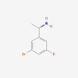 molecular formula C8H9BrFN B13559419 (1s)-1-(3-Bromo-5-fluorophenyl)ethan-1-amine 