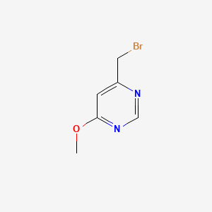 molecular formula C6H7BrN2O B13559436 4-(Bromomethyl)-6-methoxypyrimidine 