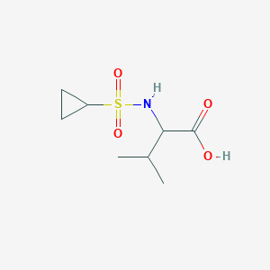 molecular formula C8H15NO4S B13559454 (Cyclopropylsulfonyl)valine 