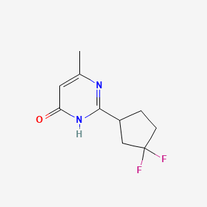 molecular formula C10H12F2N2O B13559459 2-(3,3-Difluorocyclopentyl)-6-methyl-3,4-dihydropyrimidin-4-one 