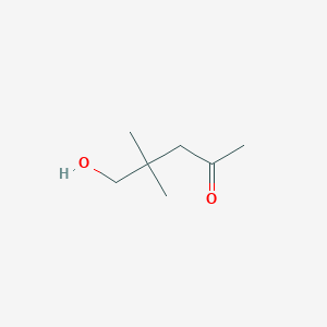 molecular formula C7H14O2 B13559488 5-Hydroxy-4,4-dimethylpentan-2-one 