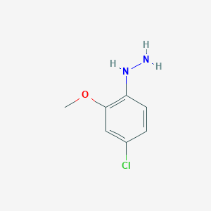 molecular formula C7H9ClN2O B13559501 (4-Chloro-2-methoxyphenyl)hydrazine 