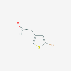 molecular formula C6H5BrOS B13559537 2-(5-Bromothiophen-3-yl)acetaldehyde 