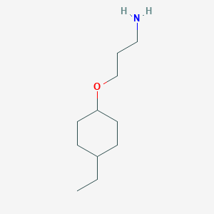 molecular formula C11H23NO B13559551 3-((4-Ethylcyclohexyl)oxy)propan-1-amine 