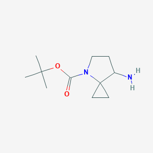 molecular formula C11H20N2O2 B13559558 Tert-butyl 7-amino-4-azaspiro[2.4]heptane-4-carboxylate 