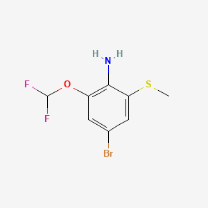 4-Bromo-2-(difluoromethoxy)-6-(methylsulfanyl)aniline