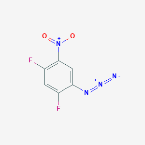 molecular formula C6H2F2N4O2 B13559562 1-Azido-2,4-difluoro-5-nitrobenzene 