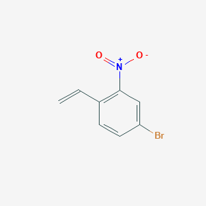 molecular formula C8H6BrNO2 B13559589 4-Bromo-1-ethenyl-2-nitrobenzene 