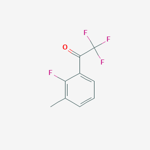 molecular formula C9H6F4O B13559596 2,2,2-Trifluoro-1-(2-fluoro-3-methylphenyl)ethan-1-one 