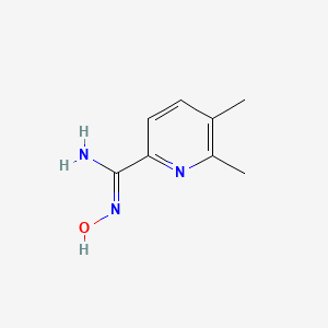 molecular formula C8H11N3O B13559618 n-Hydroxy-5,6-dimethylpyridine-2-carboximidamide 