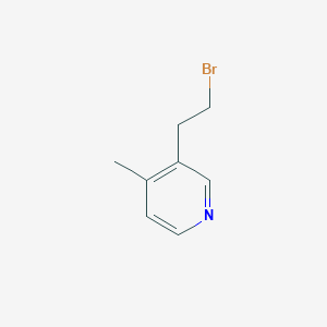 molecular formula C8H10BrN B13559673 3-(2-Bromoethyl)-4-methylpyridine 