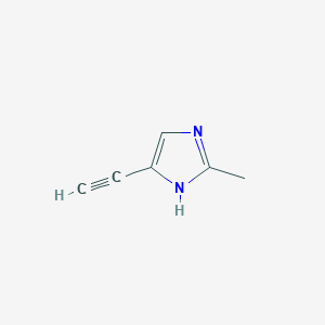 molecular formula C6H6N2 B13559704 4-ethynyl-2-methyl-1H-imidazole 