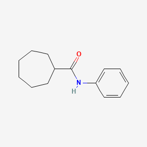 molecular formula C14H19NO B13559744 N-Phenylcycloheptanecarboxamide 