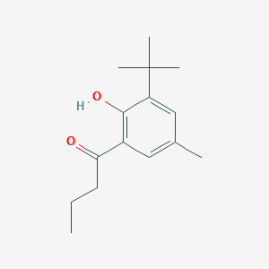 molecular formula C15H22O2 B13559745 1-(3-(Tert-butyl)-2-hydroxy-5-methylphenyl)butan-1-one 