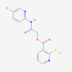 [2-[(5-Chloropyridin-2-yl)amino]-2-oxoethyl] 2-methylsulfanylpyridine-3-carboxylate