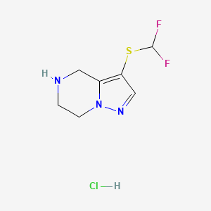 3-[(difluoromethyl)sulfanyl]-4H,5H,6H,7H-pyrazolo[1,5-a]pyrazinehydrochloride