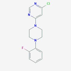 molecular formula C14H14ClFN4 B1355977 4-氯-6-[4-(2-氟苯基)哌嗪-1-基]嘧啶 CAS No. 898652-05-6