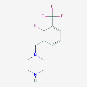 molecular formula C12H14F4N2 B13559778 1-(2-Fluoro-3-(trifluoromethyl)benzyl)piperazine 