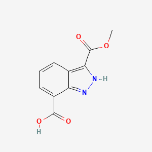 molecular formula C10H8N2O4 B13559807 3-(methoxycarbonyl)-1H-indazole-7-carboxylicacid 