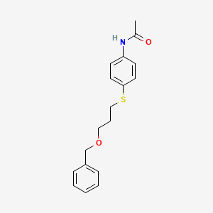 molecular formula C18H21NO2S B13559819 N-(4-{[3-(benzyloxy)propyl]sulfanyl}phenyl)acetamide 