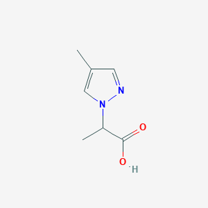 molecular formula C7H10N2O2 B1355983 2-(4-甲基-1H-吡唑-1-基)丙酸 CAS No. 1005582-20-6
