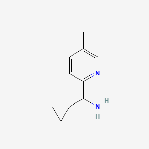 molecular formula C10H14N2 B13559839 Cyclopropyl(5-methylpyridin-2-yl)methanamine 