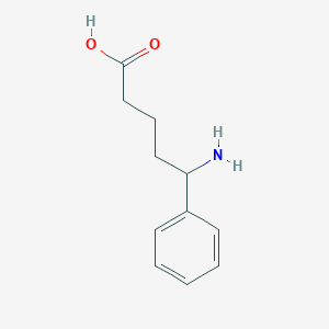 molecular formula C11H15NO2 B13559846 5-Amino-5-phenylpentanoic acid 