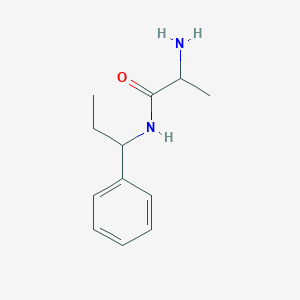 molecular formula C12H18N2O B13559849 2-Amino-N-((S)-1-phenylpropyl)propanamide 