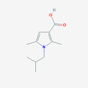 molecular formula C11H17NO2 B13559852 1-Isobutyl-2,5-dimethyl-1H-pyrrole-3-carboxylic acid 